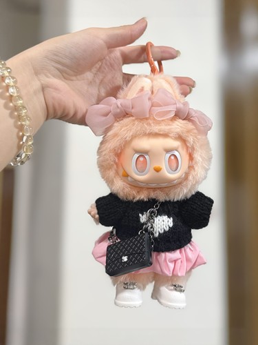 适用一二三代labubu娃衣衣服毛衣裙子套装公仔拉布布站姿搪胶玩偶