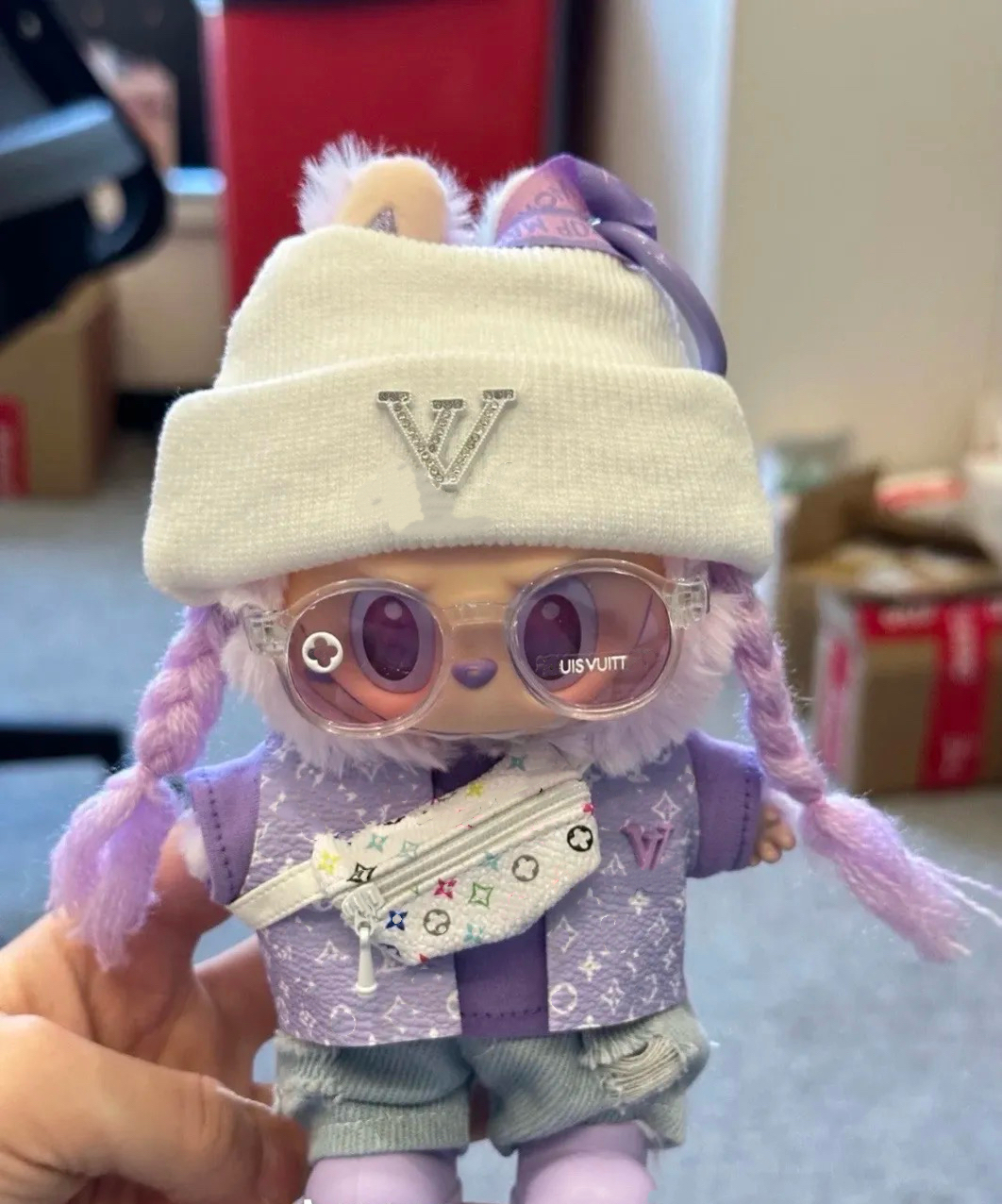 原创设计款 适用于一三代labubu娃衣衣服套装公仔拉布布站姿搪胶