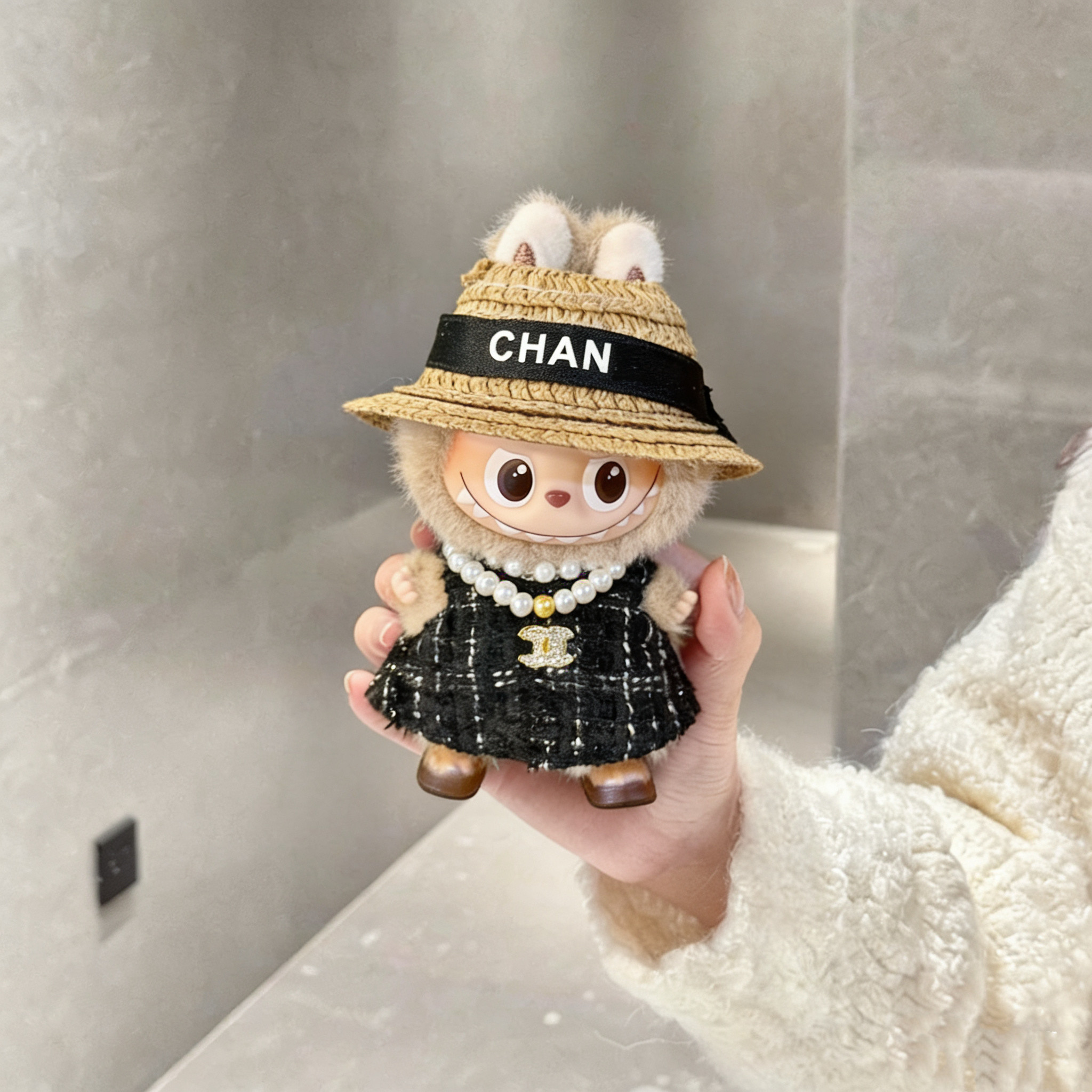 适用于4.0拉布布10cm四代心底密码连衣裙小香风娃衣labubu衣服,模玩/动漫/周边/娃圈三坑/桌游,潮玩娃衣,淘宝优惠券,粉丝福利购,淘宝优惠卷