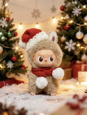 4.0拉布布圣诞款10cm娃衣labubu圣诞树衣服套装星星人圣诞节着替