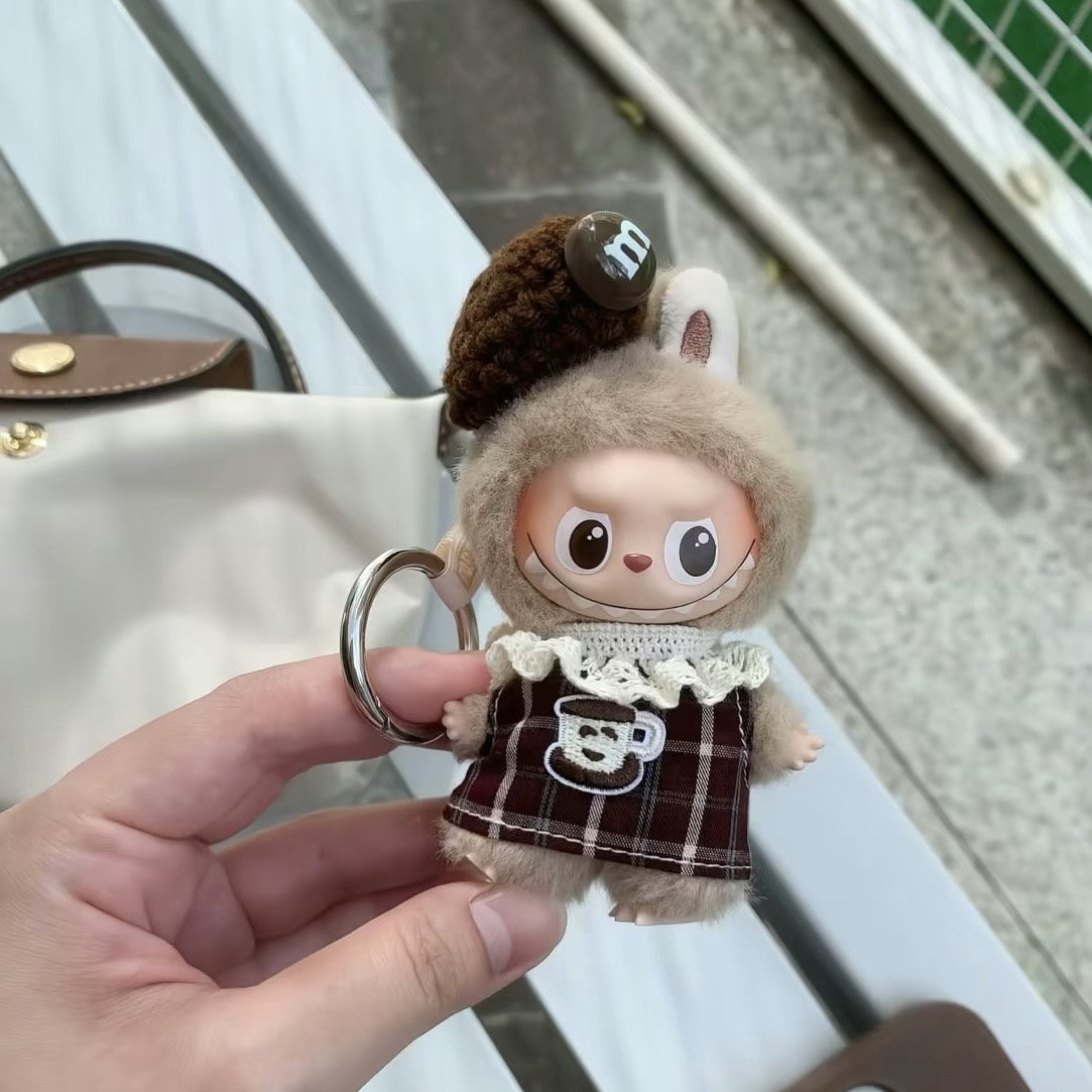 拉布布四代4.0迷你版娃衣10cm套装衣服兔子衣服可爱labubu套装
