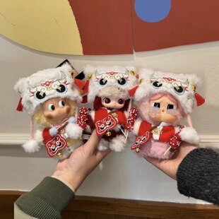 马力全开系列Dimoo通关马娃衣新年红毛衣套装秋冬氛围感新款衣服