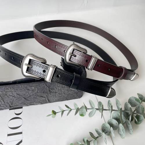 复古欧美风真皮百搭腰带