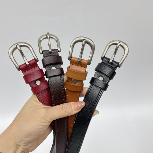 港风复古牛皮百搭牛仔裤腰带