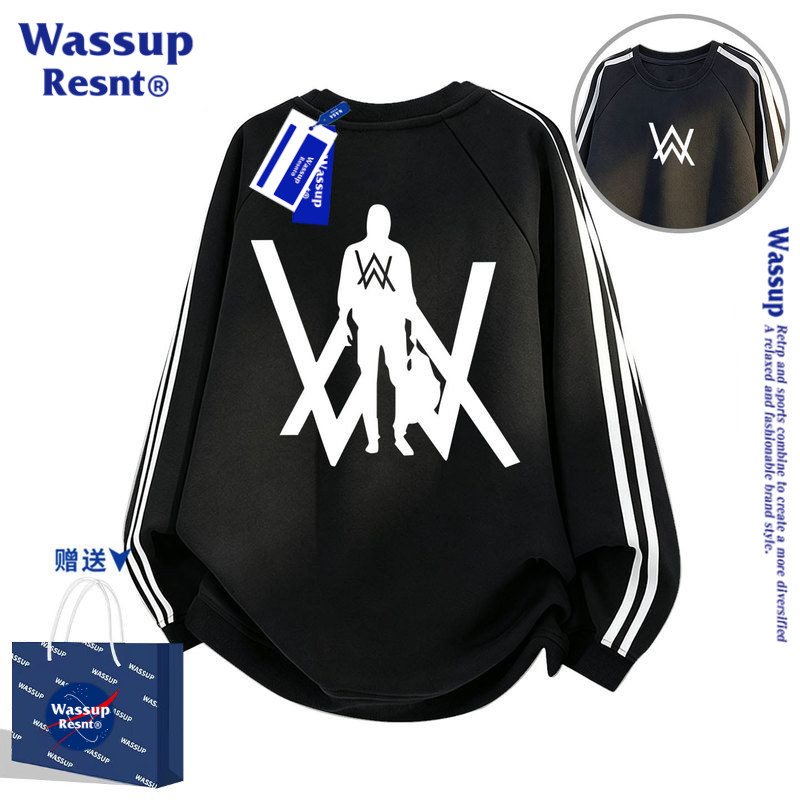 WASSUP艾伦沃克卫衣alanwalker嘉豪同款DJ潮faded中大童纯棉加绒