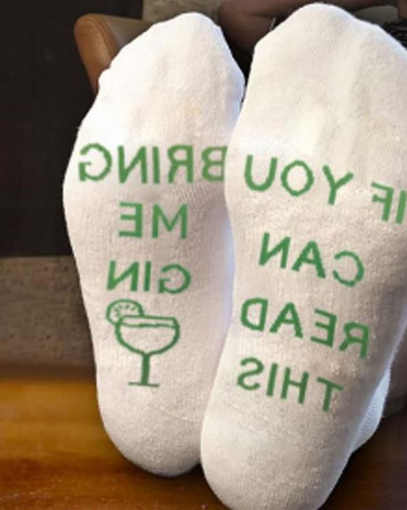 if you can bring me gin袜子autumn funny socks women letter