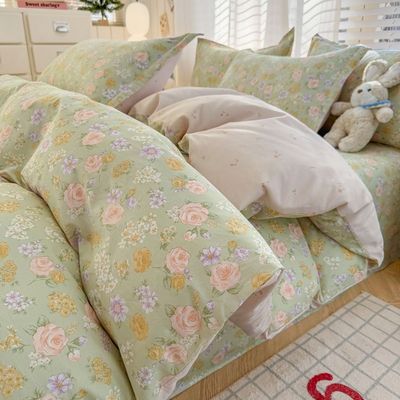 絮棉家纺2026新款全棉品质喷气印花爆款四件套床上用品床单被套