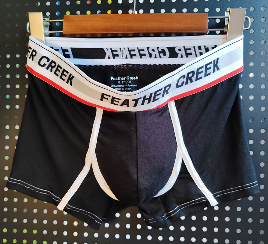 超大囊袋男士内裤 -大前兜袋U凸平脚性感短裤头叉性感平角裤中腰