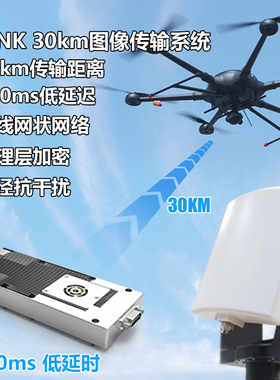 Foxtech Xlink 远距离 无人机 高清 数字 图传 30km公里 图数一体