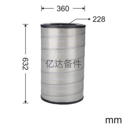 适用于山河智能SWE385ES/SWE470E/SWE500E-3挖掘机发动机空气滤芯