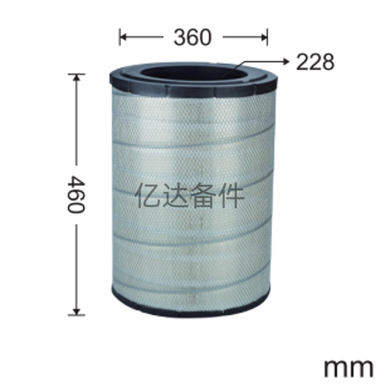适用于卡特E385B/E385C/E390D挖掘机发动机空气滤芯