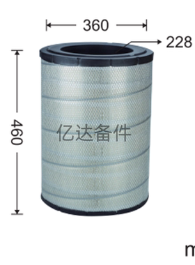 适用于卡特E350/E349D2L/E365B/E374DLME挖掘机发动机空气滤芯