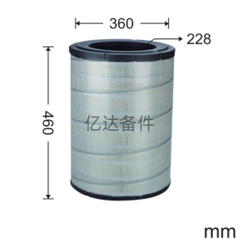 适用于卡特E385B/E385C/E390D挖掘机发动机空气滤芯