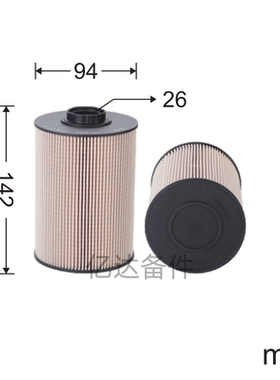 适用于LC520/P898-1/4642641/ME306305挖掘机发动机油水滤芯