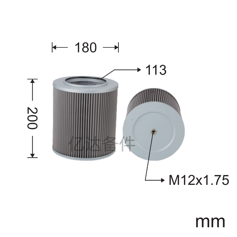 适用于60205014/53C1249/53C5030/EF-078LX挖掘机液压油滤芯