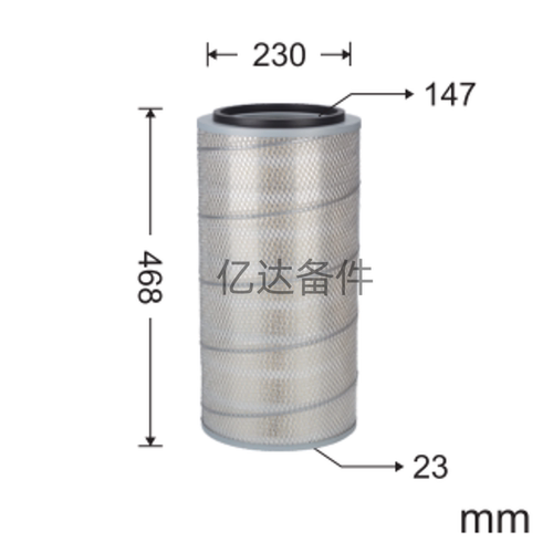 适用于小松PC300-5-6/PC310/PC350-5-6挖掘机发动机空气滤芯