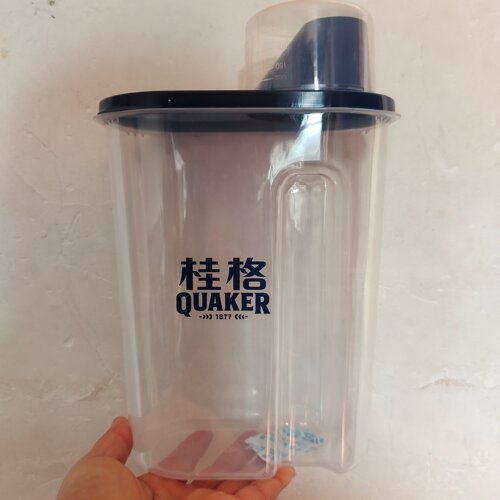 透明加厚防潮便携手提收纳箱零食麦片豆类米桶储物密封塑料罐瓶