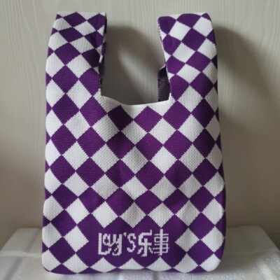 复古大容量小包包女针织手提托特包外出便携收纳包韩版通用手腕包