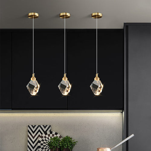 水晶餐厅小吊灯单头简约现代