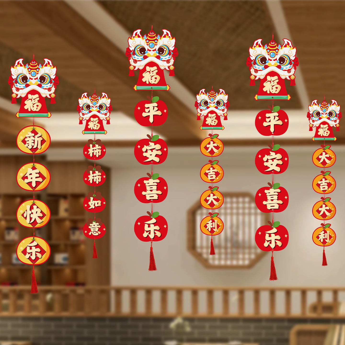 新年装饰马年创意醒狮挂件