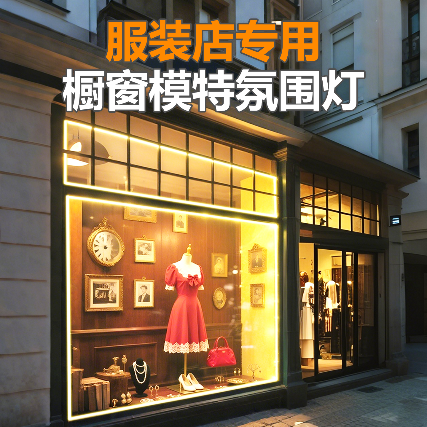 服装店模特照明补光灯专用插电即亮遥控led灯条女装衣服门头招牌