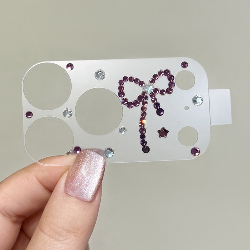 适用于苹果18ProMax手机后置镜头膜镶钻iPhone18pro镂空镜头保护膜带水钻17ProMax摄像头保护贴防摔女款个性