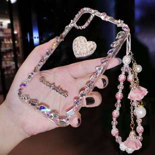 小清新vivoS21Pro镶钻手机壳奢华新款X200Pro带钻闪S20水晶保护套S19软硅胶套S18边框S17网红S16女S15潮X90链