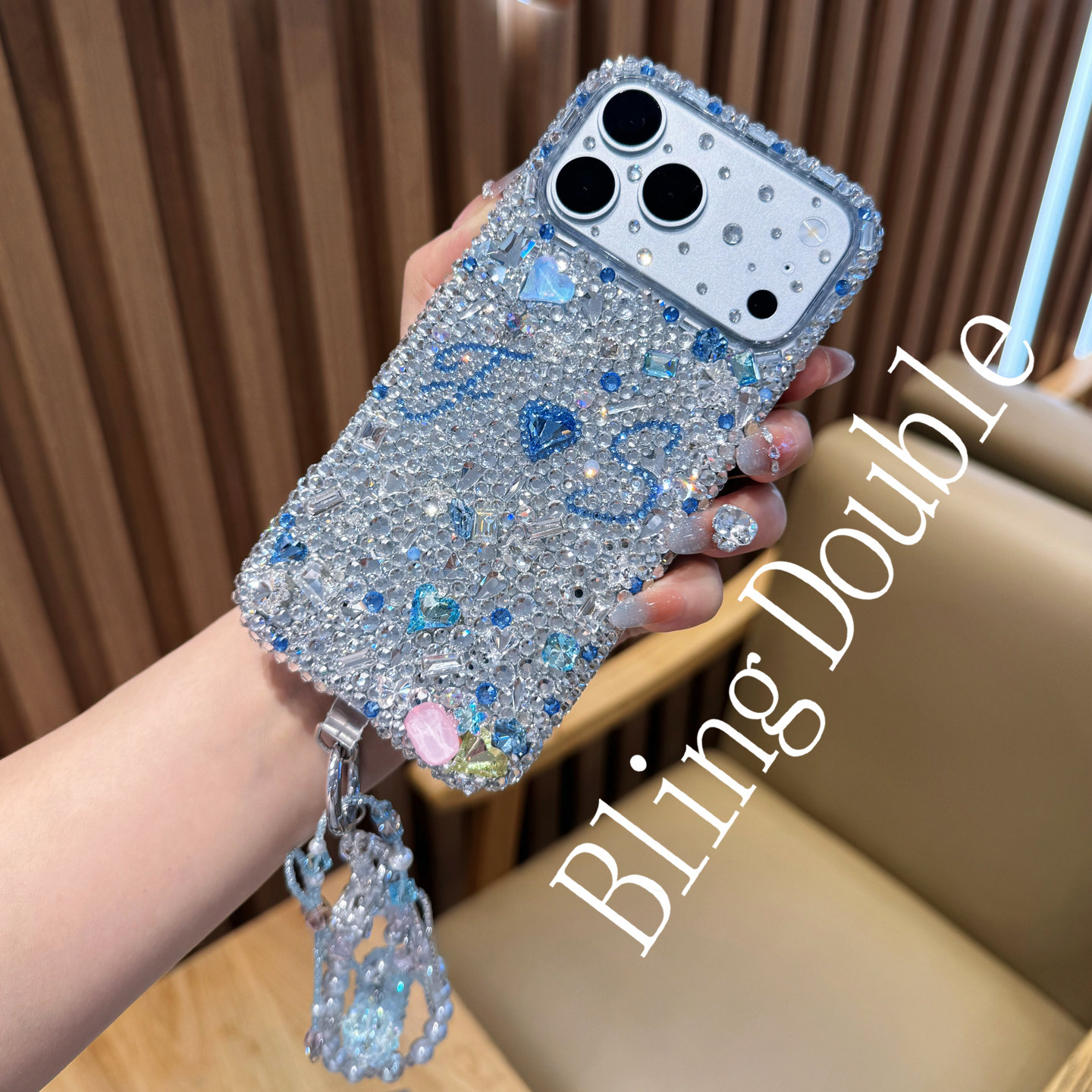 闺蜜款iPhone18ProMax水钻手机壳苹果17适用16plus带钻15字母14潮