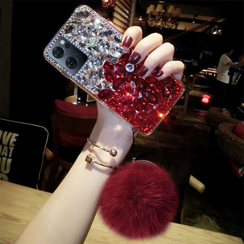 新款oppoReno15pro镶钻手机壳奢华Reno14带水钻闪13保护套Findx9全包防摔X8网红女潮X7个性11SE满钻12高级X6