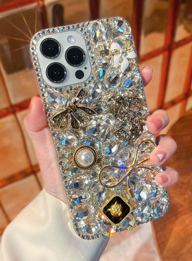 新款oppoReno12pro满钻手机壳高级感reno11带钻石闪9se保护套防摔Findx7镶钻奢华X6欧美潮牌A98网红A95女款34