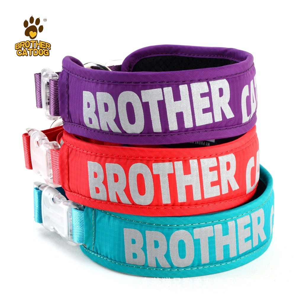 可热销尼龙防水脖圈 可调节猫项圈宠物牵引绳狗项圈