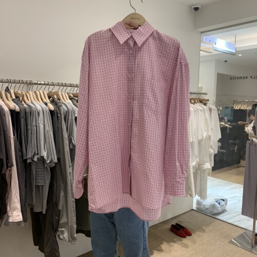 SELFSERVICE休闲百搭格纹衬衫