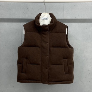 闪闪家 韩国东大门代购HELDER-P磨毛舒适休闲鹅绒羽绒马甲