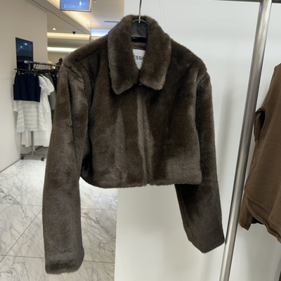 TOPDRESSING人造毛绒袖子可拆卸