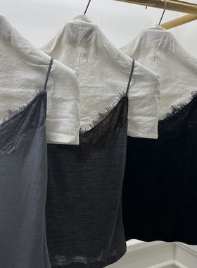 闪闪家 韩国东大门代购ETER蕾丝镶边柔软吊带背心