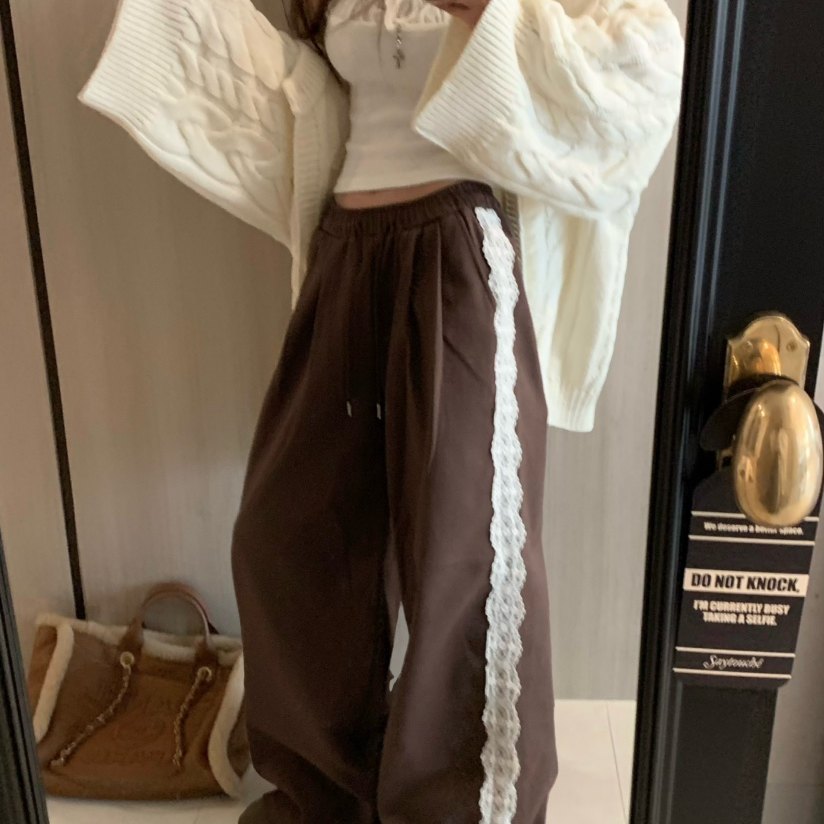 韩国代购VIRKIN蕾丝拼接卫裤