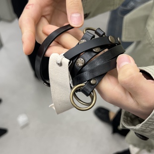 饰牛皮细腰带 BREATHE时髦铆钉装 闪闪家 韩国东大门代购