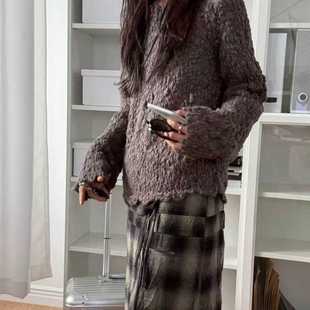 FLAT颗粒感羊毛混纺针织衫 LONDON 韩国东大门代购 闪闪家