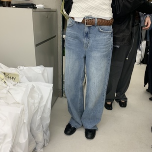BREATHE做旧休闲直筒牛仔裤 闪闪家 韩国东大门代购