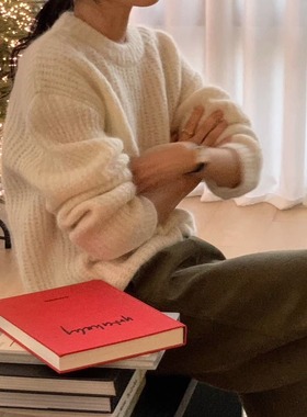 闪闪家 韩国东大门代购REGULARLY/PLACOR羊驼毛柔软毛衣