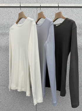 闪闪家 韩国东大门代购AT THE BAGEL羊绒匹马棉舒适长袖t