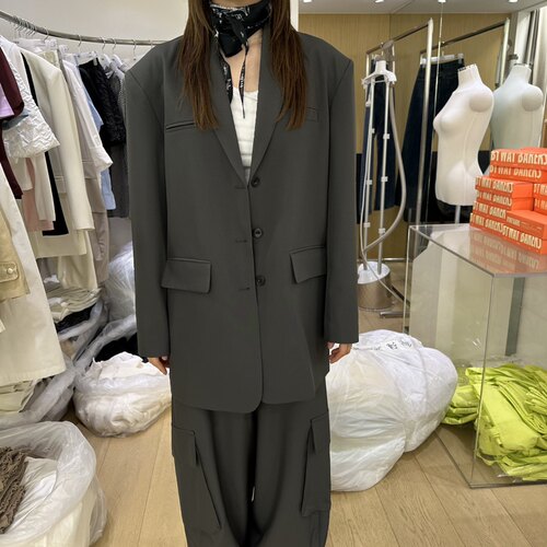 TED时髦宽松休闲宽大版型西装