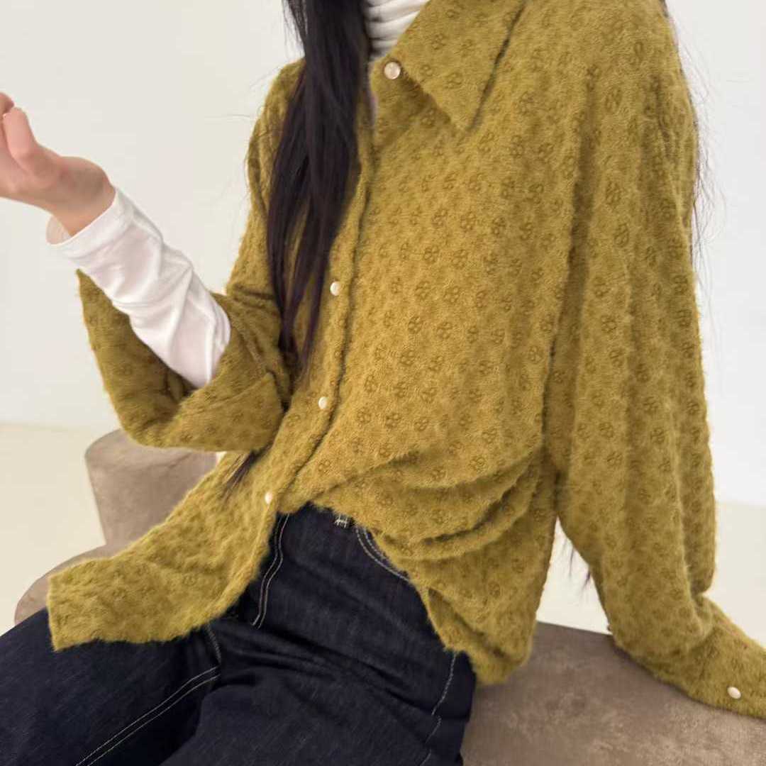 NEROLI36柔软舒适毛绒叠搭衬衫