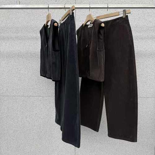 ATTHEBAGEL纯棉休闲马甲弯刀裤