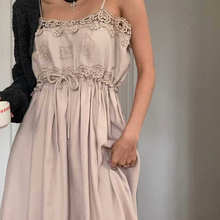 闪闪家 韩国东大门代购TARA BY MOTION蕾丝镶边叠搭吊带连衣裙