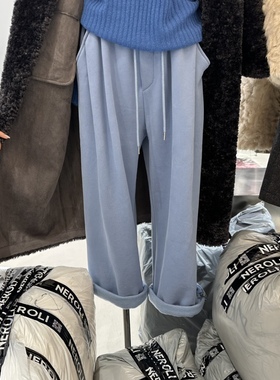 闪闪家 韩国东大门代购NEROLI 36加绒舒适束口卫裤