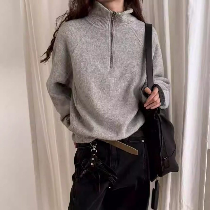 LAKE-A新面料羊毛混纺柔软立领