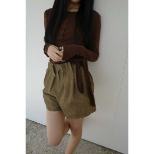 OUT捏褶腰头蓬蓬可爱短裤 SOLD 韩国东大门代购 闪闪家