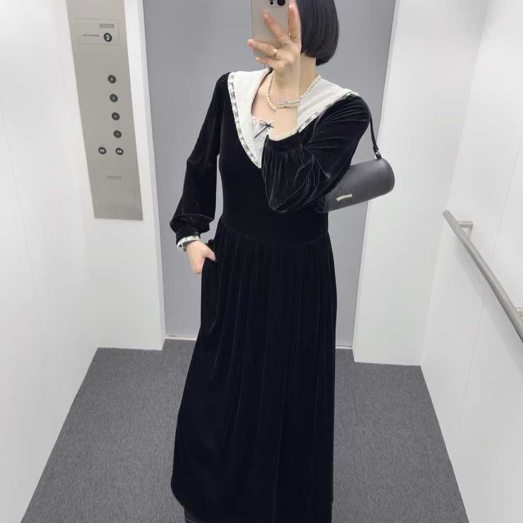 HELDER-P复古蕾丝修女连衣裙