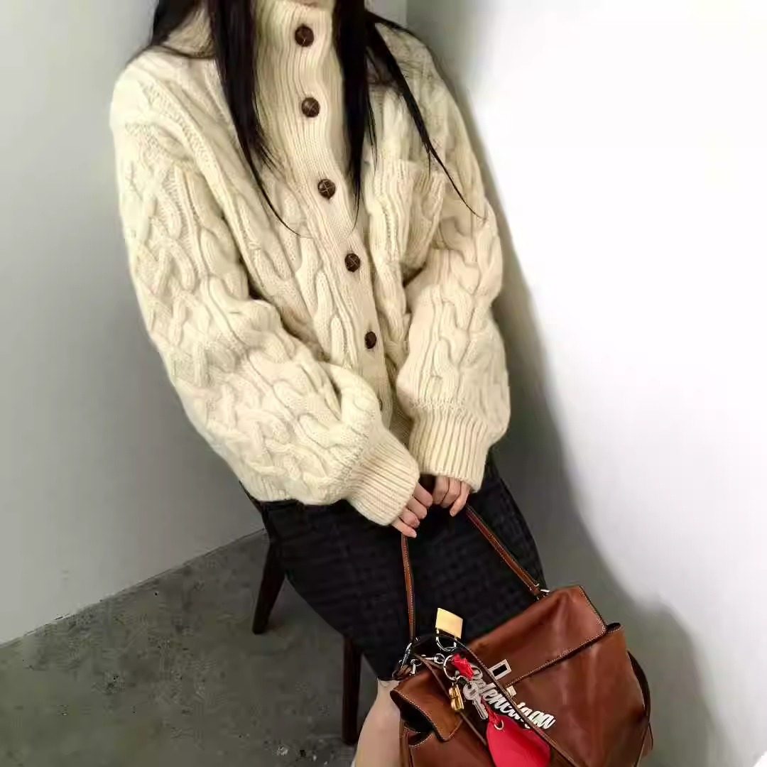 WEARE/WELOVER羊毛100%麻花纹